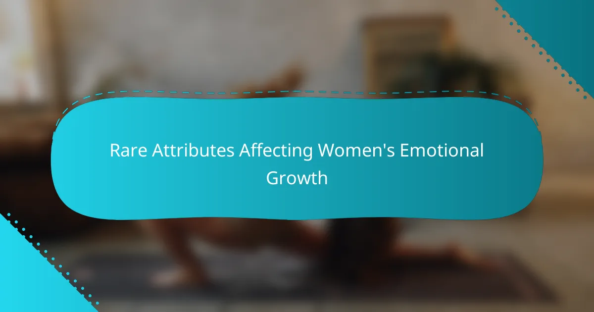Rare Attributes Affecting Women's Emotional Growth