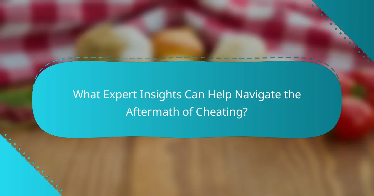 What Expert Insights Can Help Navigate the Aftermath of Cheating?